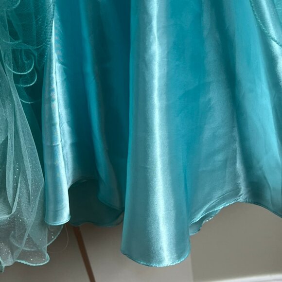 Hanna S Pre- Owned Aqua Mini Party Dress size 8 - Picture 9 of 13